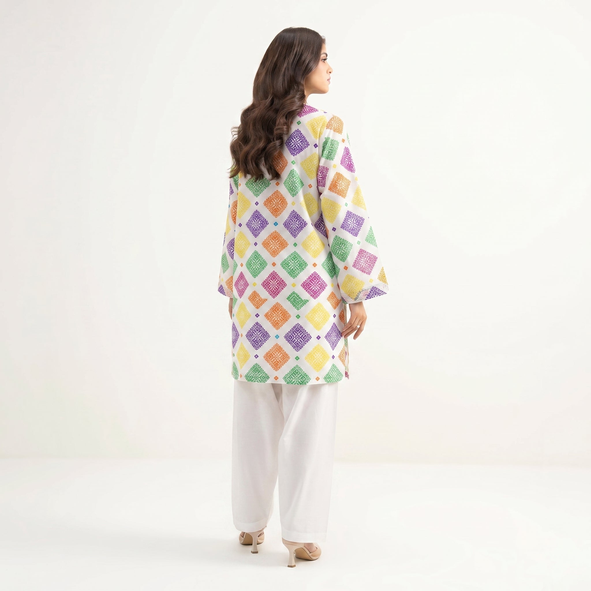 simple lawn 2 piece suit