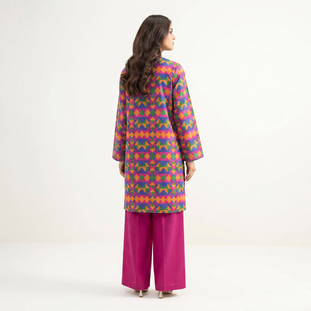 simple lawn 2 piece suit
