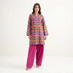 simple lawn 2 piece suit