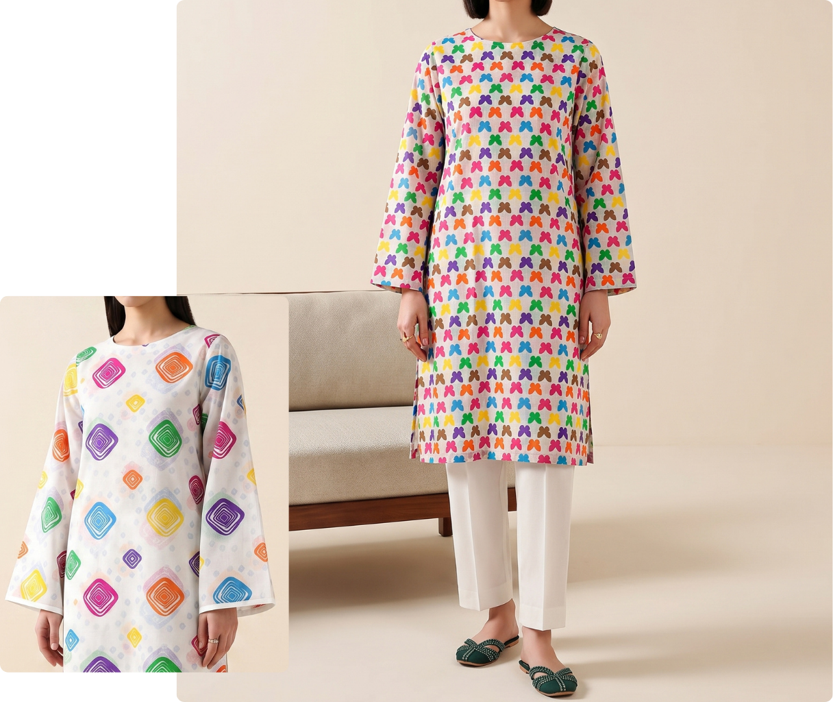 unstitched 2 piece lawn suit women summer collection